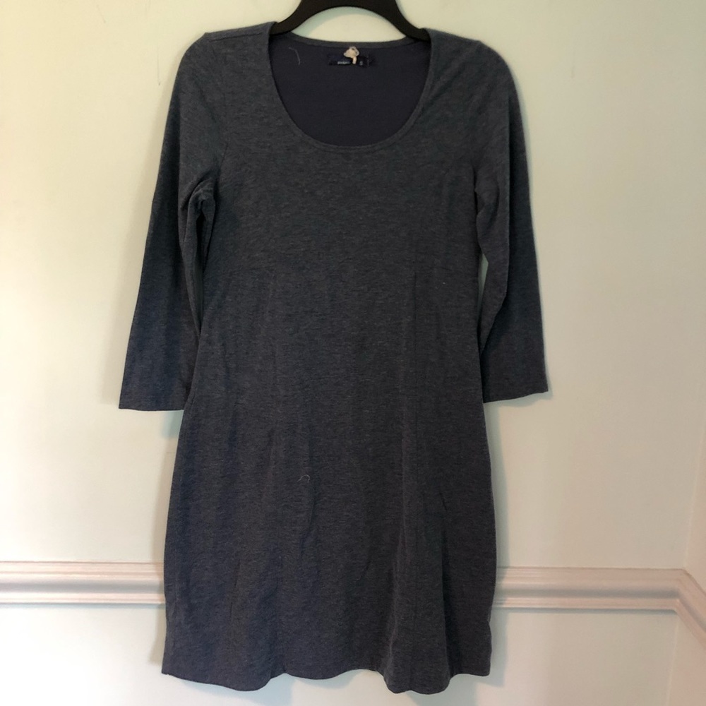 Prana Blue Soskia 3/4th Sleeve Mini Dress Size Small